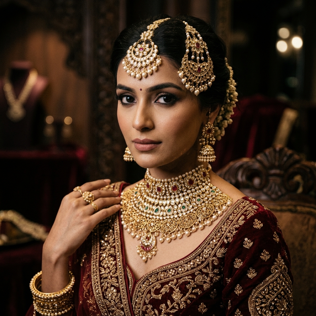 Gold that speaks 💛 #BridalJewellery #IndianJewelry